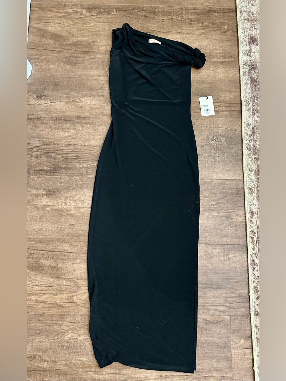 Twisted off shoulder midi dress